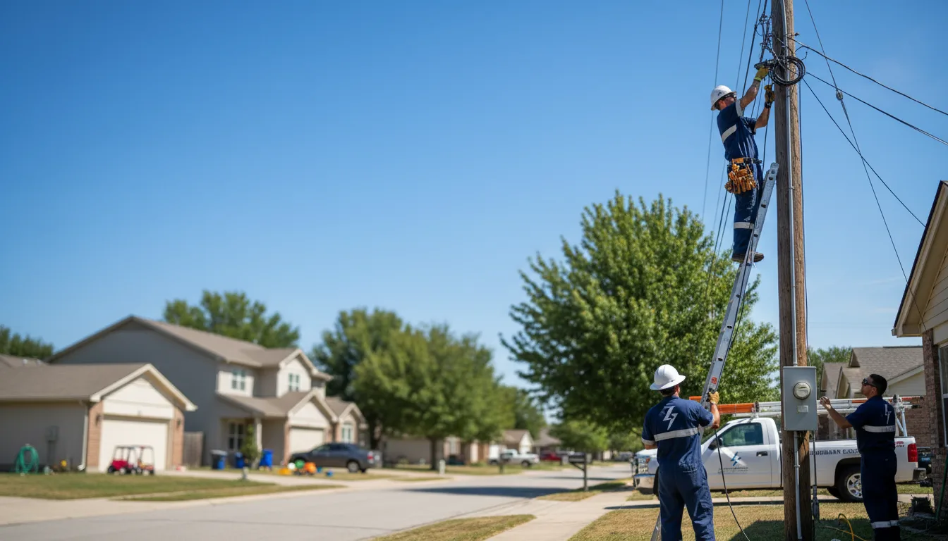 Residential electrician providing installation services in Ringold, OK